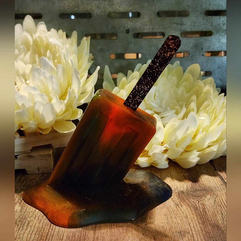 Handcrafted Epoxy Resin Statue Paper Weight Decor -Melting Lollipop / Popsicle - Picture 9 of 15